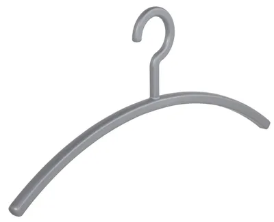 Produktbild von Kleiderbügel-Set, 10 Stück, 45 cm, Kunststoff, Silberfarben