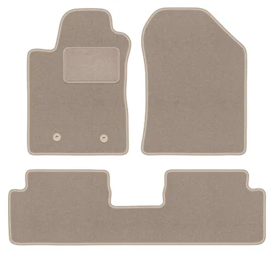 Produktbild von Velours-Fußmatten für Toyota Corolla Verso II 2004-2009 (Minivan) – 3-tlg, Beige, passgenau – Wielganizator LUX
