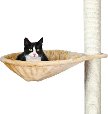 Produktbild von TRIXIE Liegemulde für Kratzbäume, groß, Langhaar-Plüsch, Ø 45 cm, beige
