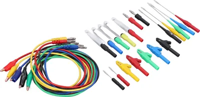 Imagen del producto de Kit de cables de prueba con conectores tipo "banana", kit de sondas de inserción trasera, kit de conectores tipo "banana" de 4 mm, juego de cables de prueba, kits de prueba electrónicos profesionales, kit de prueba con sonda de inserción trasera