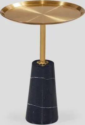 Productafbeelding van Zwarte design bijzettafel, marmeren salontafel, luxe woonkamer