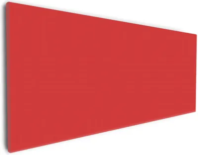 Produktbild von Wallario Premium Leinwandbild Rot in Größe 30 x 75 cm