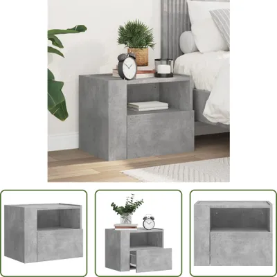 Produktbild von The Living Store Wand-Nachttisch Betongrau 45x30x35 cm