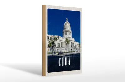 Produktbild von Holzschild Reise 20x30cm Cuba Karibik Gemälde Geschenk