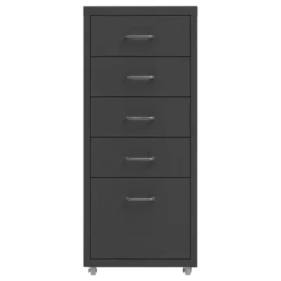 Immagine prodotto di Schedario Mobile Antracite 28x41x69 cm in Metallo