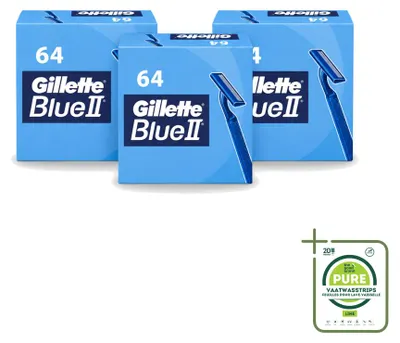 Obrázek produktu pro 3 jednorázové holicí strojky Gillette Blue II – balení, 3 kusy