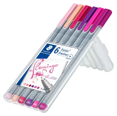 Zdjęcie produktu dla STAEDTLER® 334 SB6CS6 Fineliner triplus flamingo, zestaw 6 sztuk
