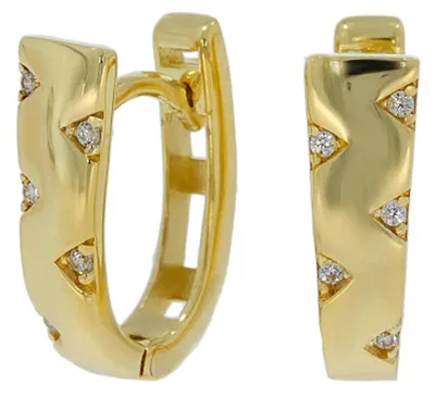 Produktbild von Creolen Klappcreolen echt Gold 333 (8kt) mit Zirkonia