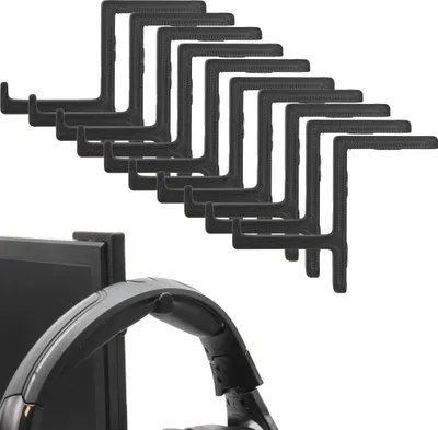 Produktbild von 10x Headset Halterung Kopfhörer Monitorhaken Bildschirmhaken Monitor Haken Halter