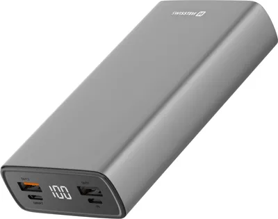 Image de Banque d'alimentation 20W USB-C Power Delivery et USB Quick Charge 20.000mAh Swissten Gris