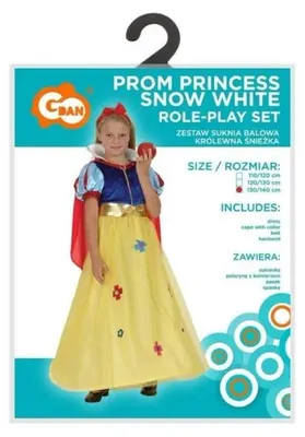 Immagine prodotto di Abito per bambini, modello "Principessa Biancaneve", taglia 130/140 - Godan