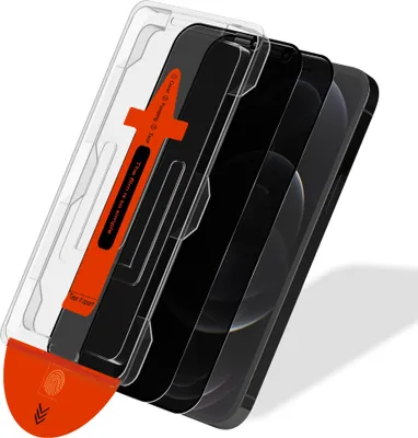 Zdjęcie produktu dla 2-pak iPhone 12 Pro Szkło ochronne na ekran - Szkło hartowane | [Automatyczna instalacja] - Bez bąbelków