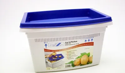Produktbild von 2x Kartoffelbox mit Deckelschale 36x27x22cm für ca. 5 Kg. Kartofflen, Zwiebeln, Äpfel