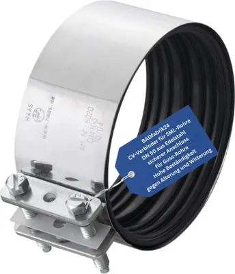 Produktbild von BADfabrik24 CV-Verbinder für SML-Rohre DN 50, Edelstahl W2