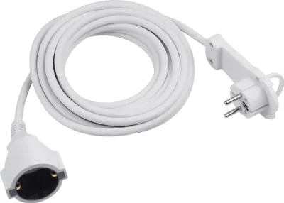 Produktbild von Meister Schutzkontakt-Verlängerung extraflach 5 m Kabel weiß IP20 Innenbereich