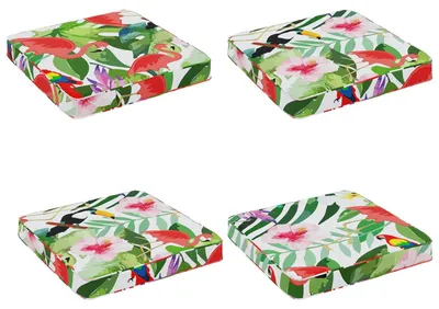 Image de Coussins de siège 4 pièces VUGHT 4 pc 100 % polyester