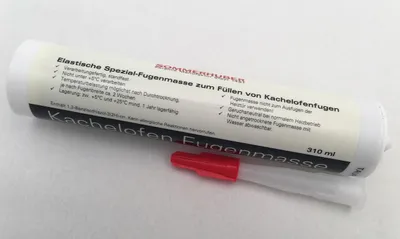 Produktbild von Elastische Fugenmasse in PERLWEIß für Kamin und Kachelofen in Kartusche