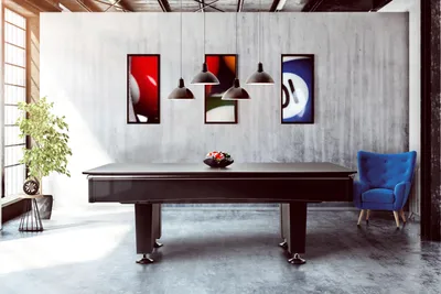 Produktbild von Winsport Poolbillardtisch "Black Pool 9 ft." schwarz / blau 9 ft. / 286 x 159 cm