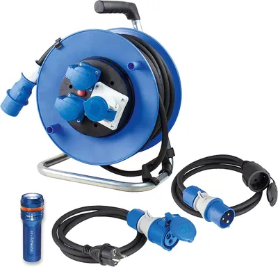 Immagine prodotto di as-Schwabe Camping SET: avvolgicavo, cavo adattatore, prolunga CEE, spina Schuko, IP44