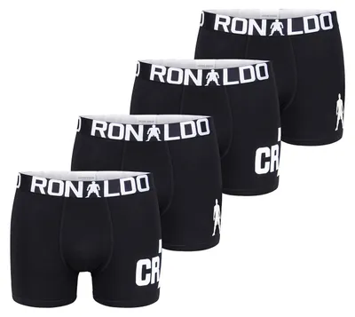 Produktbild von CR7 Cristiano Ronaldo Jungen Boxer Trunk 4-Pack schwarz - Größe 10-12