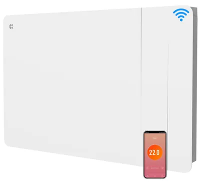 Obrázok produktu pre Elektrický radiátor, keramický – výkon 1500 W – vhodný do kúpeľne a obývačky