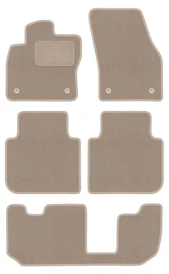 Productafbeelding van Velours automatten voor Volkswagen Tiguan Allspace vanaf 2017 – 5-delig, beige, op maat – Wielganizator LUX