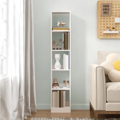 Immagine prodotto di Libreria a cubo, 5 ripiani, dimensioni 24 x 30 x 153,2 cm, colore bianco