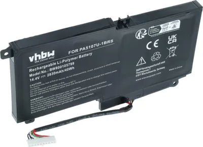 Produktbild von vhbw Akku Ersatz für Toshiba PSKKAU-07P01Y, PSKKEU-04L00C, PSKKWA-00J006, PSKKWC-00G005, PSKL6A-013004 für Notebook (2830 mAh, 14,4 V, Li-Ion)