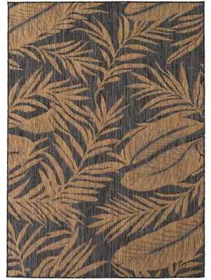 Imagen del producto de Alfombra para exteriores, diseño botánico, ideal para salón, balcón o terraza, color , rectangular, 240x340 cm