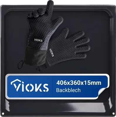 Produktbild von Backblech mit 2 Ofenhandschuhe passend wie Gorenje 334774 AC037 für Backofen