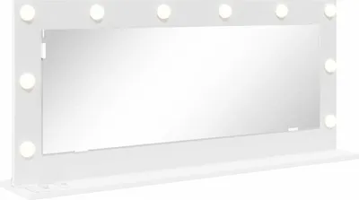 Produktbild von vidaXL Waschtischspiegel Rechtwinklig Weiß 100 x 45 x 18 cm
