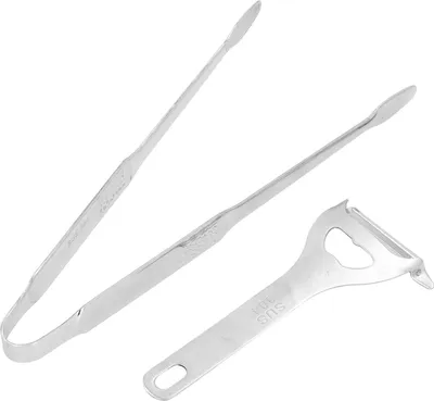 Immagine prodotto di Pinze da cucina in acciaio inossidabile 304, set di utensili da cucina: pinze, sbuccia mais, pelapatate, grattugia