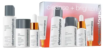 Productafbeelding van Dermalogica Clean & Brighten Set: Speciaal reinigingsgel voor het gezicht, 50 ml; Microfoliant, peelingpoeder, 13 g; Biolumin-C, vitamine C, verhelderend serum voor het gezicht, 10 ml; Biolumin-C, verhelderend oogserum