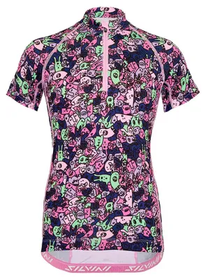 Image de Maillot Silvini Scrivia CD1434 pour enfant, court, rose-vert, taille 122-128, 3119-CD1434-93411
