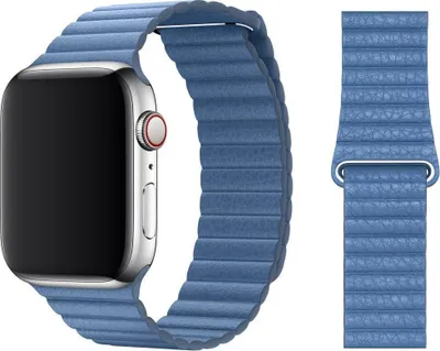Obrázek produktu pro Originální kožený pásek na ruku Apple Loop Armband Velikost M 42/44/45mm MV2X2ZM/A Cornflower J