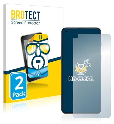 A product packaging for a screen protector, with a graphic of a phone and a cartoon character.