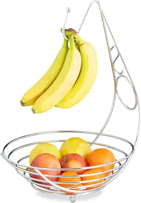 Produktbild von relaxdays Obstschale silber