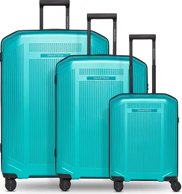 Immagine prodotto di SMARTBOX carrello Edition 02 Trolley Set 3 -pezzi Teal Metallic turchese