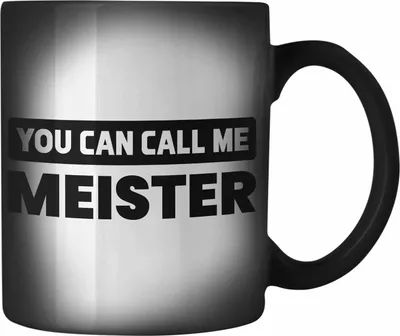 Produktbild von Trendation - Meister Prüfung Bestanden Geschenk Meisterprüfung Farbwechsel Zauber-Tasse Mann Metallbauer Dachdecker Elektrotechnik Schreiner Elektronik Maler (Schwarz)