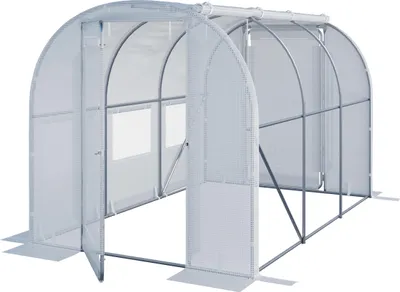 Produktbild von TOOLPORT Premium Foliengewächshaus 2x3m PE Plane 180g/m² weiß transparent