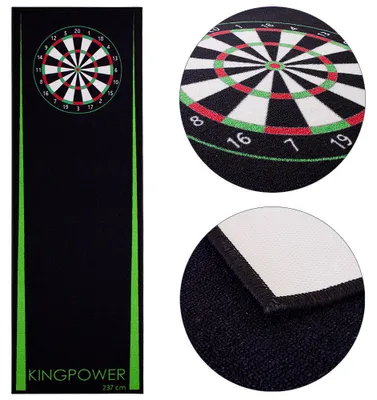 Image de Tapis de Fléchettes Paillet de Fléchettes Tournoi Fléchettes Dart 237x80 cm Vert Kingpower