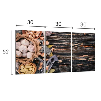 Imagen del producto de Placa de vidrio protectora para cocina, dimensiones 30x52 cm