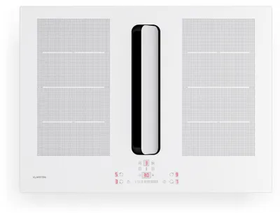 Image de Klarstein ChefFusion Table de cuisson à induction avec hotte intégrée 70 cm – 4 zones, 7200 W, 504,3 m³/h, zones flexibles, recyclage et évacuation