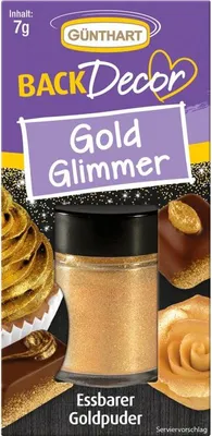 Zdjęcie produktu dla Günthart Back Decor Gold Glimmer jadalny złoty proszek złoty pył 7g
