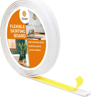 Immagine prodotto di QUEST Striscia di protezione per estremità e bordi in PVC, autoadesiva bianca 10/10 5m