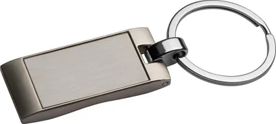 Produktbild von Metall Schlüsselanhänger / rechteckig mit gewellter Rückseite