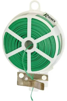 Image de Fil Acier Plastifié Plat 50m - D. 0,4 mm - Résistant et Durable - Fiable - D-Work
