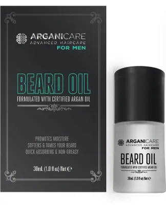 Produktbild von ARGANICARE Bartöl mit Argan- und Macadamiaöl, schnell einziehend, nicht fettend, 30 ml