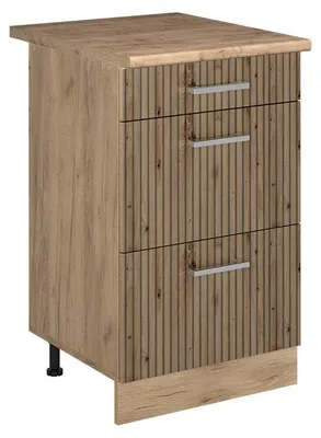 Immagine prodotto di Mobiletto base per cucina Vicco R-Line Rovere artigianale/Rovere dorato 50 cm piano di lavoro Rovere dorato, Model 69907