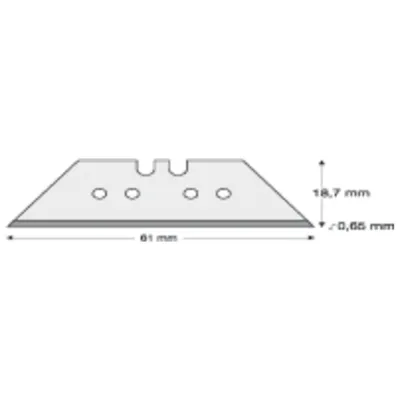 Obrázok produktu pre Lutz trapézový nôž štandard 0,65 mm balenie 10 kusov